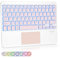 LAMA 7 Colors Backlit Wireless Keyboard With Touchpad, Portable Bluetooth Ultra Slim Tablet Universal Mini Keyboard for iPad/Tablet/iOS/Android/Windows/Laptop/Computer/Phone