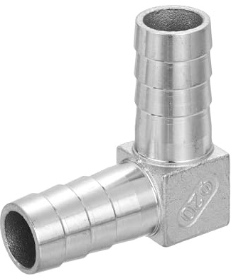QUARKZMAN 20mm Raccordo Ad Angolo 90Gradi per Tubo 304 Acciaio Inox Argento | L Ad Angolo Rettocollegamento, Per Tubi Per Sistemi A Vuoto, Connessioni Industriali, Pneumatiche