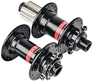 QHYRZE Fahrrad Scheibenbrems Nabe MTB Lagern Naben Hubs 32 Loch Steckachse Vorne 100mmx15mm/110mmx15mm Hinten 142mmx12mm/ 148mmx12mm Scheibenbremse Naben 8 9 10 11 12 Gang(100x15 142x12MM)