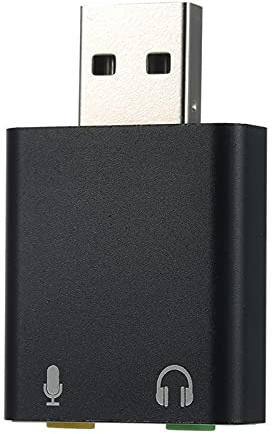 Carte Son Externe USB 7 1 vers Adaptateur Casque Micro 3 5mm Jack stéréo sans Pilote pour PC Ordinateur Portable