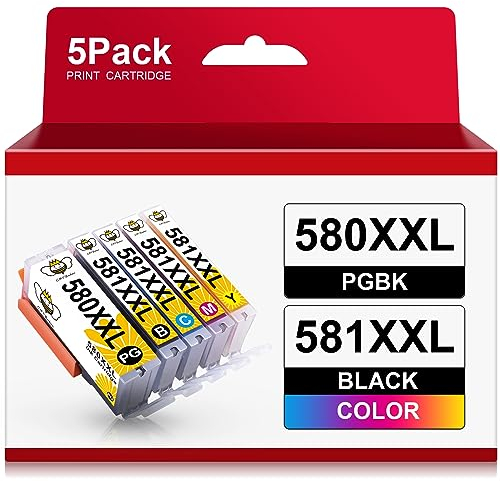 CMYBabee PGI-580 CLI-581 XXL Druckerpatronen Kompatible für Canon 580 581 Multipack für Canon tr8550 druckerpatronen für Canon TS6350 Canon Pixma TR8550 Canon TS705 Canon ts9550 Canon TS6150 TR8500