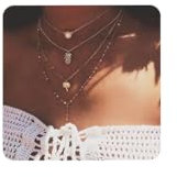 Anglacesmade Bohemia Layered Choker Necklace Palm Tree Necklace Pineapple Necklace Opal Choker Gem Pendants Necklace Summer Jewelry Gold Lariat Y Necklace for Women, 1 Count (Pack of 1), Metal