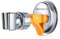 Duschkopfhalterung Saugnapf, Verstellbarer Brausehalter Bad Saugnapf mit 360°drehbar Brausehalter für Handbrause, Abnehmbarer Handbrause Halterung und an der Wand montierte Saughalterung (Yellow-1PCS)