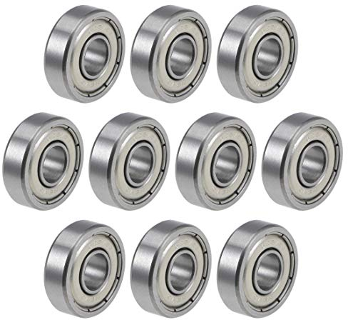 sourcing map 10 Stück Kugellager Rillenkugellager R1660ZZ 6mm Innendurchm 16mm Außendurchm 5mm Bohrung Doppelt Geschirmt Chromstahl Z2 für Skateboard 3D Drucker Roller Inline Skates