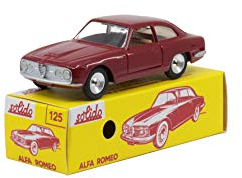 Solido S1001251 Alfa Romeo 2600, 1963-1980, Serie 100, Modellauto, Maßstab 1:43, im Stülpdeckelkarton mit Schiebehülle, rot