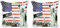 ABAKUHAUS Amerikanische Flagge Dekokissen Kissenbezug 2er Pack, New York, Modern Accent Doppelseitiger Digitaldruck, 40x40, Mehrfarbig Korallenrot