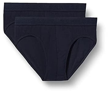 Schiesser Jungen 2 Pack Unterwäsche - 95/5 Organic Bio Baumwolle Größe 92 Bis 140 Slip, Nachtblau_173533, 176 EU