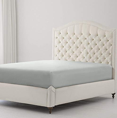 Percale Cotton Rich 180 Thread Count Non Iron 25cm 4 FT Small Double Fitted Bed Sheets (Silver, 4 foot)