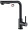 Tohlar Black Kitchen Tap Mixer with Pull Out Sprayer,360°Swivel Mixer Taps with Magnetic Docking,Stainless Steel Monobloc Single Handle Kitchen Sink Faucet with 2 Water Outlet Modes(Matte Black)