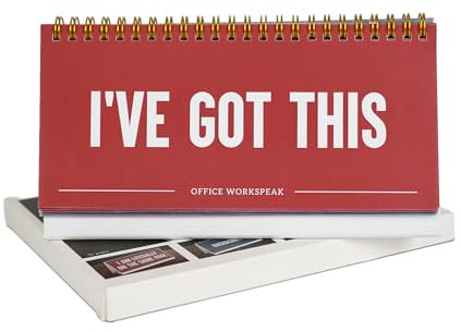 YOBRO Funny Desk Signs, 50 Funny Messages Desktop Flip Book, Office Desk Decor & Gag Gift for Coworkers, Work Desktop Accessories to Boost Office Morale