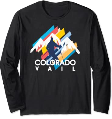 Vail Colorado Ski Vail Vintage Retro 60er Jahre Vail CO Classic Langarmshirt