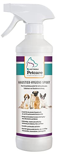 HOTREGA Haustier-Hygiene-Spray Petcare 500ml | Reinigt und desinfiziert | Geruchlos, ideal für hygienesensible Bereiche
