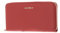 Coccinelle Metallic Soft Zip Around Wallet Acero