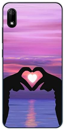KARTXITAI Hülle Kompatibel mit Wiko Jerry 4, Stoßfeste Schutzhülle mit Weiche Silikon Bumper Case Handyhülle Anti-Kratzt Transparent Rückseite - Himmel,Sonnenuntergang,Liebhaber