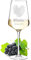 Leonardo Puccini Weinglas 560 ml mit personalisierter Wunschgravur - Motiv Herz Fingerabdruck - Kristallglas - Weißwein, Rotwein - Geburtstag, Weihnachten, Verlobung, Jahrestag - Geschenk