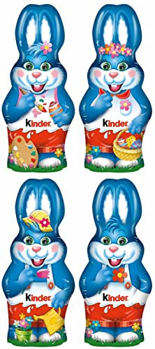 Kinder Schokolade Harry Hase | 4 x 160g Packung | Ostermotive | Vollmilch-Schokolade mit Milch-Creme