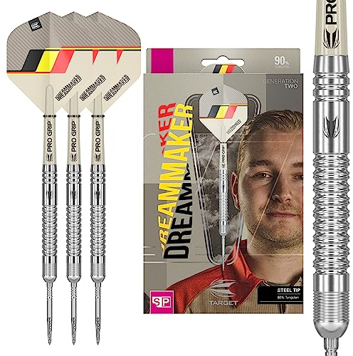 Target Darts Dimitri Van den Bergh Dream Maker G2 23G 90% Tungsten Swiss Point Steel Tip Darts Set