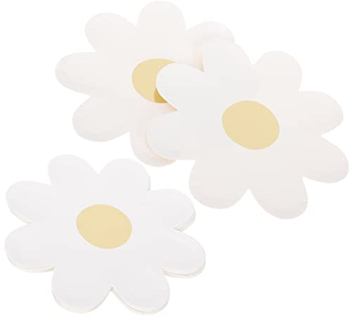BESTonZON 20 Pièces Papier Marguerite en Forme De Fleur Assiette Dessert Apéritif Gâteau Assiette Paert Vaisselle pour Bébé Douche Pique-Nique Anniversaire Fournitures