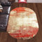 Rug-QJDDUP Kurzflor Teppiche, Rot-Orange, Braun, Abstraktes Muster,Wohnzimmer Schlafzimmer Esszimmer Flur Kinderstube Küche,Red Orange, Oval 120 x 180 cm
