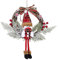 Starnearby Couronne de Noël Porte Artificielle avec Poupée de Noël, Guirlande de Noël Suspendue à la Porte, Decoration Couronne Noel en Rotin, Décoration de Noël pour Sapin, Porte, Cheminée