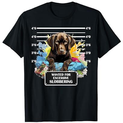 Taza de chocolate Labrador Sospechoso Mugshot Amante de los perros Camiseta