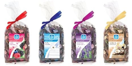 4 Pack Pot Pourri Assorted, Decorative Bowl Vase Filler, Home Fragrance Sachets