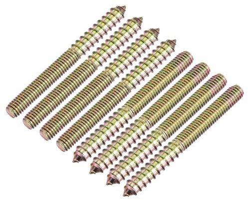 QUARKZMAN Bulloni di Sospensione 3/8-16x4, 12pz Viti a Doppia Estremità Vite per Tassello in Legno