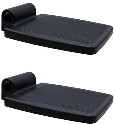 Nicerity Lot de 2 repose-pieds de rechange universels pour fauteuil roulant - Pour la plupart des fauteuils roulants - Noir