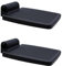 Nicerity Lot de 2 repose-pieds de rechange universels pour fauteuil roulant - Pour la plupart des fauteuils roulants - Noir