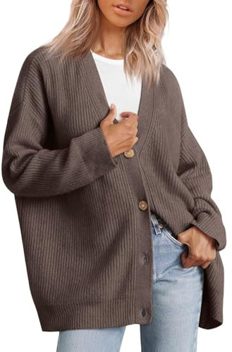 Strickjacke Damen Lang Locker Cardigan Mit Kapuze Damen Leicht Casual Elegante Italienische Mode Mantel Freizeit Schicke Sassyclassy Fleecemantel Mit Kapuze Damen Grobstrickjacke Damen Khaki,L