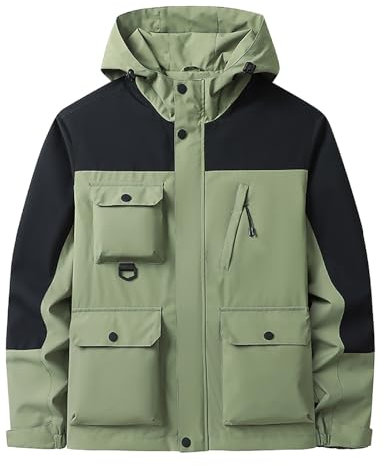 SRZYMJ Jacke Herren Frühling Softshelljacke Für Herren Mit Kapuze Arbeitsjacken Faltbare Regenjacke Regenjacke Rennrad Softshelljacke Für Herren Mit Kapuze Grey Warme Fleecejacke Herren XXL