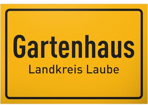 DankeDir! Gartenhaus Landkreis Laube - Kunststoff Schild 30 x 20 cm - Garten Geschenk Geschenkidee Deko Mama & Papa Gartenschild - lustiger Spruch Freunde Türschild Geburtstagsgeschenk
