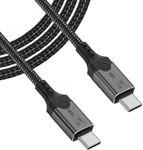 Tomost 80Gbps USB5 USB C Kabel Kompatibel mit Thunderbolt 5 Unterstützung 240W PD schnelle Aufladung 16K/ 8K@60Hz Video Display für Thunderbolt 4/USB4 MacBooks, eGPU, Laptops, Monitor (2meter)