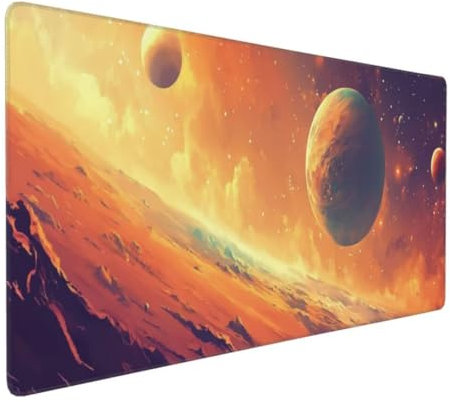 Tapis de Souris Planète Fantaisie Tapis de Souris XXL 1200x600x3mm, Imperméable Tapis de Souris Gamer XXL Tapis Souris Mouse Pad, Base Atidérapante, Haute Précision et Vitesse pour Gamer, Deco Bureau
