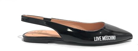 Moschino Sandalo Donna Slingback Love Nero Vernice DS25MO10 JA11021 40