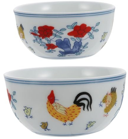 Alipis 1 Juego Taza De Jarra De Pollo Antiguo Con Té Tazas De Porcelana Tazas De Te Chino Cerámica Colorful 2 Piezas