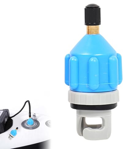 Sup Zubehör,Sup Adapter für Kompressor,Board Paddle Paddle Pumpe Stand Up,Schlauchboot Autoventil Pumpenadapter,Aufblasbarer Luftpumpenadapterset,Sup-Pumpenadapter Paddle-Board-Inflator (Blau)