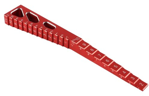 Enwye RC-Modellauto-Höhenmesser, Metall-Höhenmesser, Lineal, Messwerkzeug Für 1/8 1/10 1/12 RC-Auto, Rot