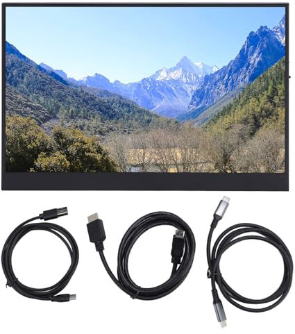 SUNGOOYUE Monitoraggio Portatile per Laptop Extender FHD da 12 Pollici, 1920x1200 Schermo Portatile con USB C e Mini Interfaccia Multimediale HD per la Configurazione del Triplo Schermo