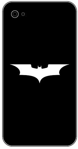 GreenIT 6 Stück 5cm Batman Fledermaus Handy Smartphone Auto Aufkleber Tattoo die Cut Decals Deko Folie (weiß)