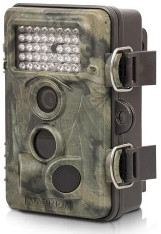Maginon Wildkamera WK 4 HD, 12MP 1080P mit Infrarot-Nachtsicht bis zu 65 Fuß/20 m IP54 Spritzwassergeschützt für Outdoor-Natur, Garten, Haussicherheitsüberwachung