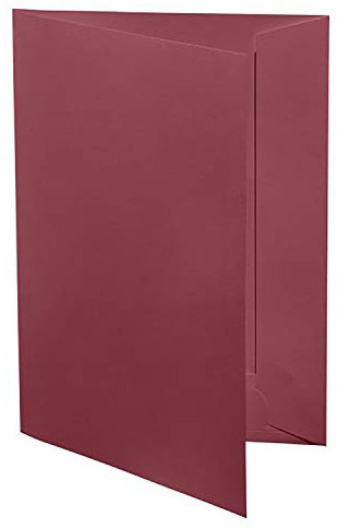 18 Stück Artoz Präsentationsmappen für DIN A4 - Weinrot - gerippter Karton - 220 g/m² - 220 x 310 mm - hochwertige Bewerbungsmappen