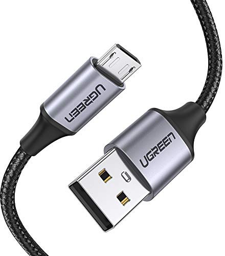 Cabo UGREEN USB - Micro USB 2M CINZENTO (60148)