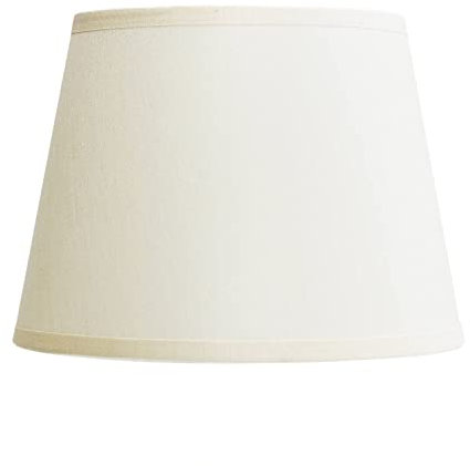 Lampenschirm Tischlampe klein MAJA aus Stoff in Weiß blendarm für E27 konischer Leuchtenschirm Wohnzimmer