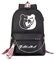 WANHONGYUE Leuchtend Backpack Student Büchertasche Mädchen Schultasche 15,6-Zoll-Laptop-Rucksack für Anime-Liebhaber Black / 1