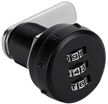 GOTOTOP Button lock,cam lock combination mechanical code lock Digital push button door lock,silver(L=30.5 19~23mm),drawer cam lock