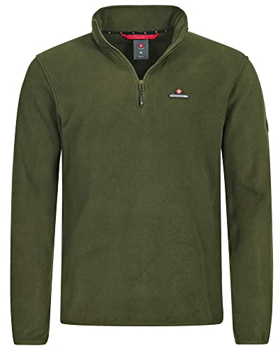Höhenhorn Skyja - Felpa in pile da uomo con mezza zip, verde, XL