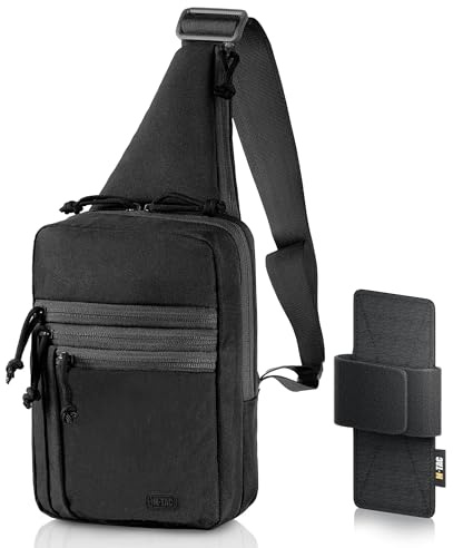 M-Tac CCW Sling Bag for Men & Women - EDC Shoulder Bag Tactical - Crossbody Concealed Carry Bag - Mens Chest Pack (Black)
