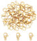 UNICRAFTALE 50pcs Golden Lobster Claw Clasps Stainless Steel Fasteners Hook Keychain Hooks Bulk Claw Clasps for Jewelry Making Necklace Bracelet Jewelry Finding Hole 1.2 mm
