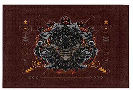 König Der Löwen Schwarzbraun Puzzle 500 Teile für Erwachsene Kinder, Intellektuelles Geschicklichkeitsspiel Spaß Puzzlespiel für Teenager Familie